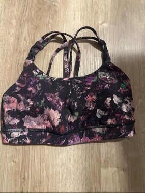 Lululemon Floral Print Strappy Sports Bra